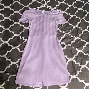 lavender open back dress